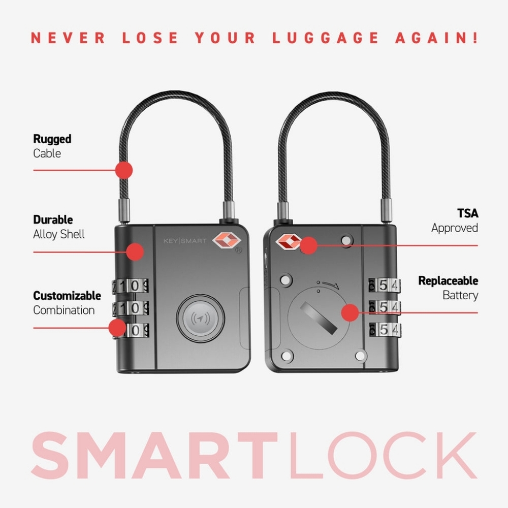 SmartLock Tracking DeviceWorks With Apple Find My App TSA Compatible Lock - Picture 7 of 7